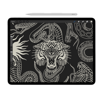 Procreate Tattoo Stamp | Snakes Vol 2.