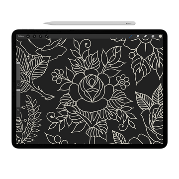Procreate Tattoo Stamp | Flowers