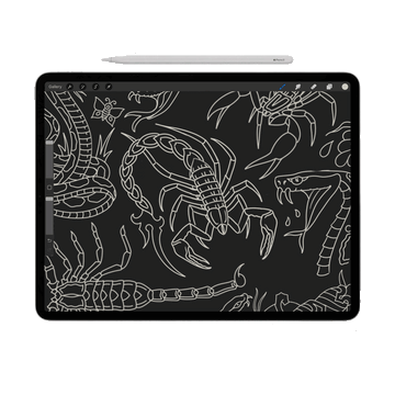 Procreate Tattoo Stamp | Snakes & Scorpions