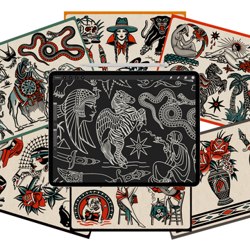 Procreate Tattoo Stamp | Tony Blue Arms Flash
